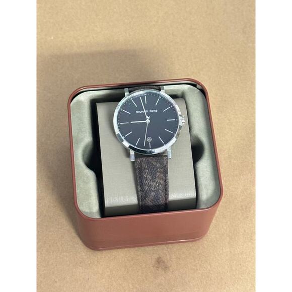 Michael Kors MK8813 Irving Quartz Three-Hand Brown PVC Men's Watch - Picture 1 of 5